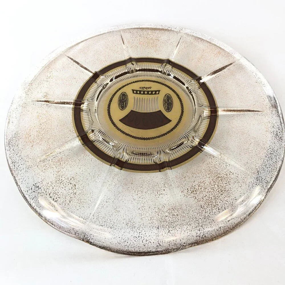 Vintage Culver, Ltd 22k Gold Festival Pattern 11 1/2 Inch Platter